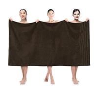 American Soft Linen 35x70 Jumbo Large Bath Towels, 600 GSM 100% Cotton Turkish Bath Sheet, Oversized Luxury Bath Towels for Bathroom Beach and Pool, Brown