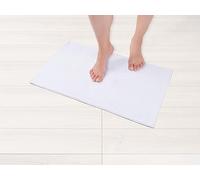 American Soft Linen Bath Rug, 17 in 24 in 100% Cotton Bath Mats Rugs for Bathroom, Slip Reducer Washable Shaggy Form Area Rugs, White Bath Rug