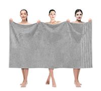 American Soft Linen Jumbo Large 100% Turkish Cotton 35 in 70 in, Bath Towel Sheets for Bathroom, Light Grey