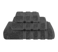 American Soft Linen Luxury 3 Piece Towel Sets, 1 Bath Towel 1 Hand Towel 1 Washcloth, 100% Turkish Cotton Towels for Bathroom, Gray Towel Set
