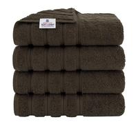 American Soft Linen Luxury 4 Piece Bath Towel Set, 100% Cotton Turkish Bath Towels for Bathroom, 27x54 in Extra Large Bathroom Shower Towels, Brown Bath Towels