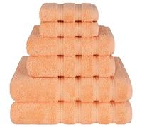American Soft Linen Luxury 6 Piece Towel Set, 2 Bath Towels 2 Hand Towels 2 Washcloths, 100% Turkish Cotton Towels for Bathroom, Malibu Towel Sets