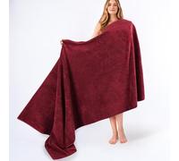 American Soft Linen Oversized Bath Sheet 40x80 Extra Large for Bathroom, 100% Cotton Turkish Jumbo Bathsheet Towels for Adults Bordeaux Red Bath Sheet