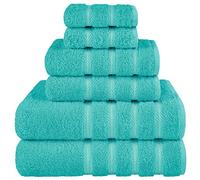American Soft Linen Premium, Luxury Hotel & Spa, 6 Piece Towel Set, Turkish Cotton for Maximum Softness and Absorbency, [Worth $78.95] (Turquoise Blue)