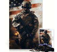 American Soldier 1000 Piece Puzzle For Adults Cognitive Skill Casual Relaxation Solid Lock Chic Xmas Gift (50x75cm)