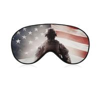 American Soldier Blackout Sleep Eye Mask, Ventilated Fabric, Adjustable Wearing Style, Zero Pressure Sleeping Mask Soft Skin Friendly Eyeshade for Women Men
