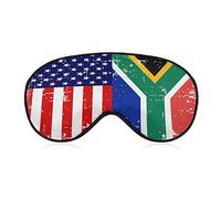 American South African Flag Sleep Eye Mask Soft Eye Covers Blocking Lights Blindfold with Adjustable Strap for Travel Nap