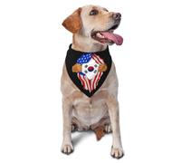American South Korea Flag Dog Bandanas Triangle Scarf for Cats and Dogs Adjustable Pet Neck Accessory Decorative Washable Durable