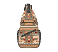 American Southwest Geometric Tribal Sling Bag for Women Men's Crossbody Backpack Cycling Hiking Daypack Chest Shoulder Bag