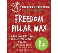 American Soy Organics- 1 lb of Freedom Soy Pillar Wax Beads for Candle Making - Microwavable Soy Pillar Wax Beads - Premium Soy Pillar Candle Making Supplies