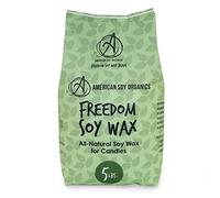 American Soy Organics- 5 lb of Freedom Soy Wax Beads for Candle Making - Microwavable Soy Wax Beads - Premium Soy Candle Making Supplies