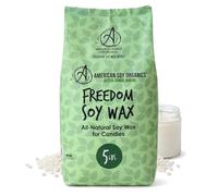 American Soy Organics- 5 lb of Freedom Soy Wax Beads for Candle Making - Microwavable Soy Wax Beads - Premium Soy Candle Making Supplies