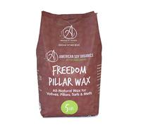 American Soy Organics Freedom Soy Wax Beads for Pillar Candle Making - Microwavable Soy Candle Making Supplies (5-Pound Bag)