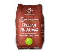 American Soy Organics Freedom Soy Wax Beads for Pillar Candle Making - Microwavable Soy Candle Making Supplies (5-Pound Bag)