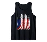 American Space Rockets Fourth of July Smoke Trails Tank Top