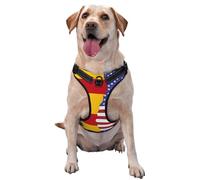 American Spain Flag Dog Harness - Equipped with pet Leash Reflective Straps and Quick Release Buckles - Suitable for All Types of Dogs
