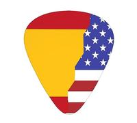 American Spain Flag Guitar Paddle 12 Pack Guitar Pickup Suitable For Playing Acoustic Guitars, Electric Guitars, Etc.