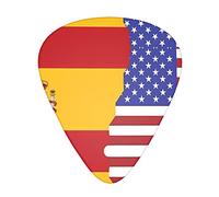American Spain Flag Guitar Plectrums Classical Triangle Bass Acoustic And Electric Guitar Plectrums For Guitarists 12 Pieces