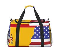American Spain Flag Hand Travel Bag.Fashionable Design, Large Storage Capacity, Suitable For Business Trips And Short Trips., Black, One Size