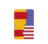 American Spain Flag Pattern Car Air Fresheners 4 Pcs Rectangle Hanging Aromatherapy Tablets Scented Fresheners For Bedroom Bathroom
