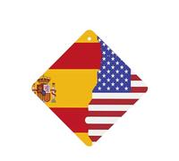 American Spain Flag Pattern Car Air Fresheners 4 Pcs Square Hanging Aromatherapy Tablets Scented Fresheners For Bedroom Bathroom