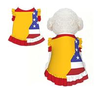 American Spain Flag Pet Dress for Small Medium Dogs