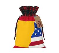 American Spain Flag Print Gift Decor Bags Drawstring Reusable Party Favors Pouches Seasonal Celebrations