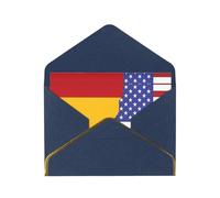 American Spain Flag Print Greeting Cards with Envelopes for Birthday Anniversary Party and Holiday Greeting