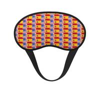 American Spain Flag Print Unisex Washable Eye Mask Sleeping Light-Blocking Cover for Home Hotel Camping
