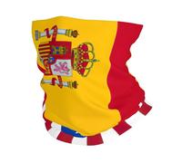 American Spain Flag Print Winter Neck Gaiter Warmer, Soft Face Mask Scarf For Cold Weather Skiing Cycling Outdoor Sports