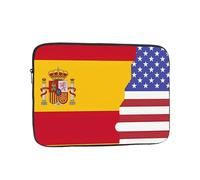 American Spain Flag Printed 17 inch Computer Sleeve, Portable Computer Bag, Suitable for laptops and Tablets