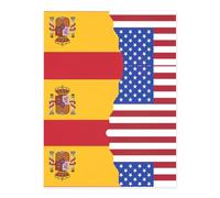 American Spain Flag Printing Cute Crystal Stickers,Resin Stickers for Water Bottle,Srapbook,Laptop,Phone Case Adults Gifts
