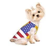 American Spain Flag Small Dog Shirt,Soft Breathable Dog Shirt for Dogs Cats Boy Girl Pet Tshirt,Suitable for Small Pets