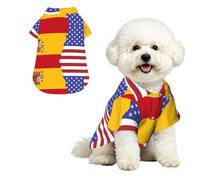 American Spain Flag Soft Breathable Hawaiian Dog Shirt