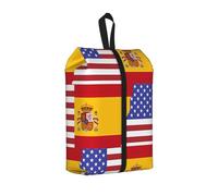 American Spain Flag Water Resistant Travel Shoe Bag with Handle for Suitcase Sneakers Boots Gym 1 PC