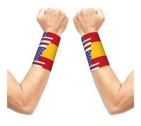 American Spain Flag Wrist sleeve.Elastic Athletic Sleeve Pair,