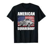 American Squarebody Classic Pick Up Truck Men USA Flag T-Shirt