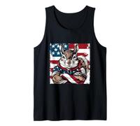 American Squirrel Mascot USA Flag Tank Top