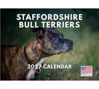 American Staffordshire Bull Terrier Calendar 2025 Monthly Wall Calender | American Made In The USA