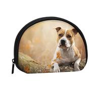 American Staffordshire Terrier Printing, Women's Storage Bag Shell Makeup Bag Small Coin Purse Shell Change Pouch