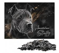 American Staffy Wooden Puzzle 500 Pieces