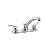 American Standard 7074500.002 Colony Pro Two-Handle Low-Arc Kitchen Faucet Less Sray in Polished Chrome