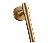 American Standard Solid Brass Stylish Plain Style Antique Bronze Matte Gold Room Bathroom Door Handle Passage Privacy(A65-09-BK-AB)
