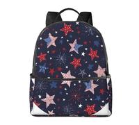 American Star Circle Backpack for Women Men USA Fireworks Teenage School Bag Bookbag Casual Daypack for College Travel Work