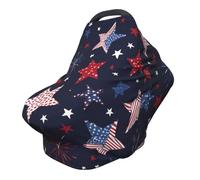 American Star Circle Nursing Cover 360° Full Coverage USA Fireworks Stretch Scarf for Breastfeeding and Car Seat Cover Fit for Most Pushchairs and Prams