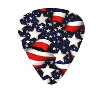 American Star Flag Stripes Print 12pcs Guitar Cubes for Guitar and Ukulele, Unique Guitar Gift