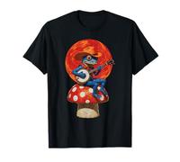 American Starry Night Tattoo Flash,Frog Banjo Old Vintage T-Shirt