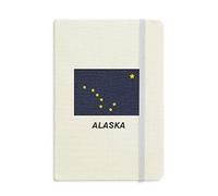 American State Flag Contour Alaska Notebook Official Fabric Hard Cover Classic Journal Diary