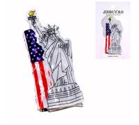 American Statue of Liberty Hair Clip, American Flag Claw Clip, Large Cellulose Acetate Non-Slip Claw Clip, Novelty Patriotic Decorative Hair Clip (Lady Liberty and the Flag)