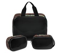 American Statue of Liberty Makeup Bag for Women Men, Translucent Cosmetic Bag Wash Pouch Shower Bag 3 Pcs Travel Toiletry Toiletries Cosmetic Organizer